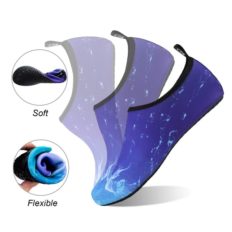 WateLves Water Shoes for Womens Mens Barefoot Quick-Dry Aqua Socks for Beach Swim Surf Yoga Exercise Camping Must Haves (Water Whale, 38/39) - Image 4